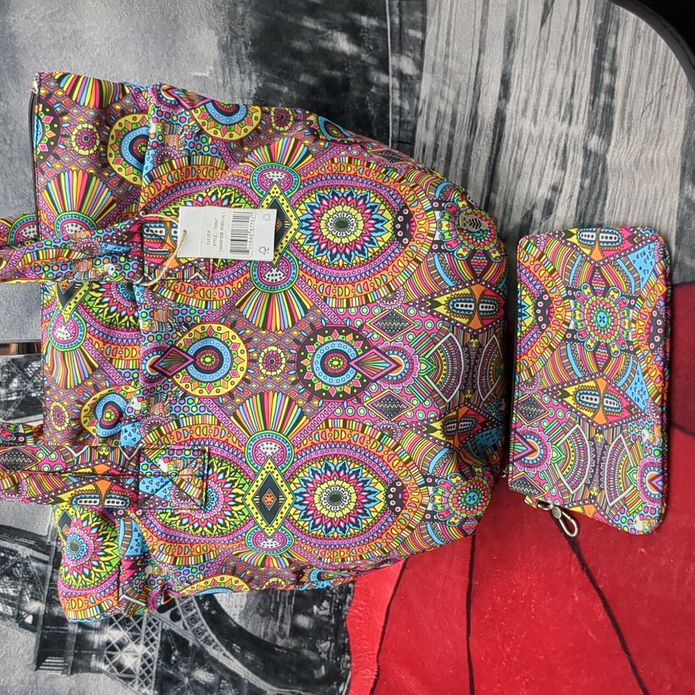 The Sak Sakroots Culver Small Tote L & Pouch In Rainbow Wanderlust